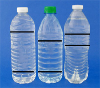 water bottle label height