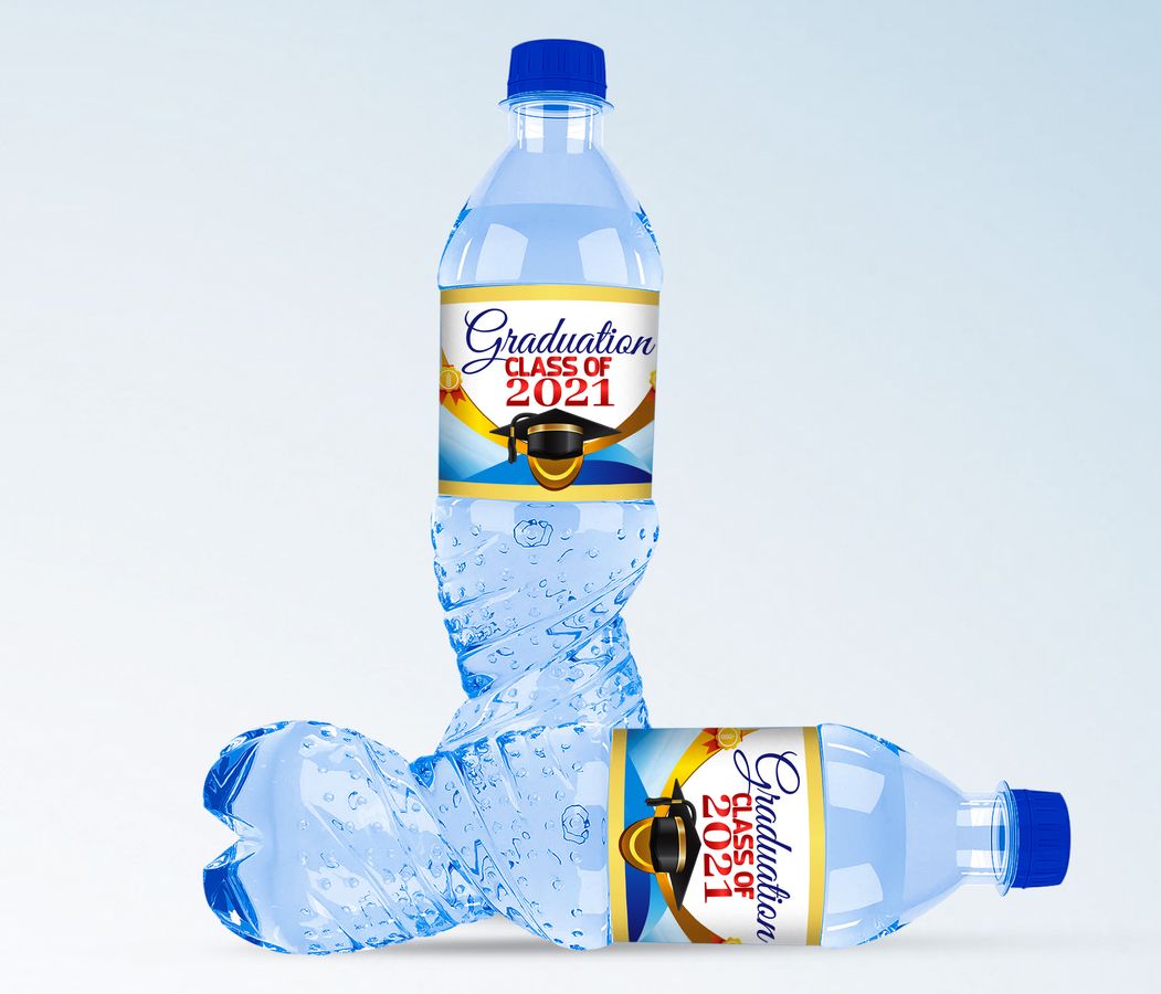 graduation water bottle labels