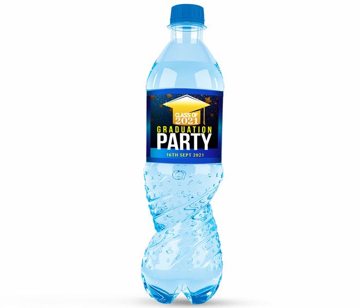 graduation water bottle label designers