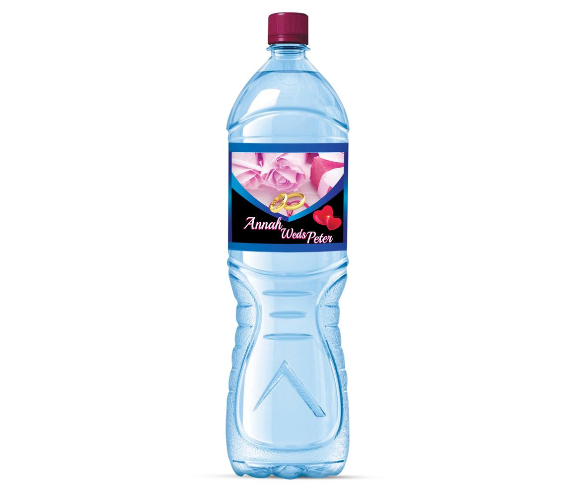 wedding water label designs