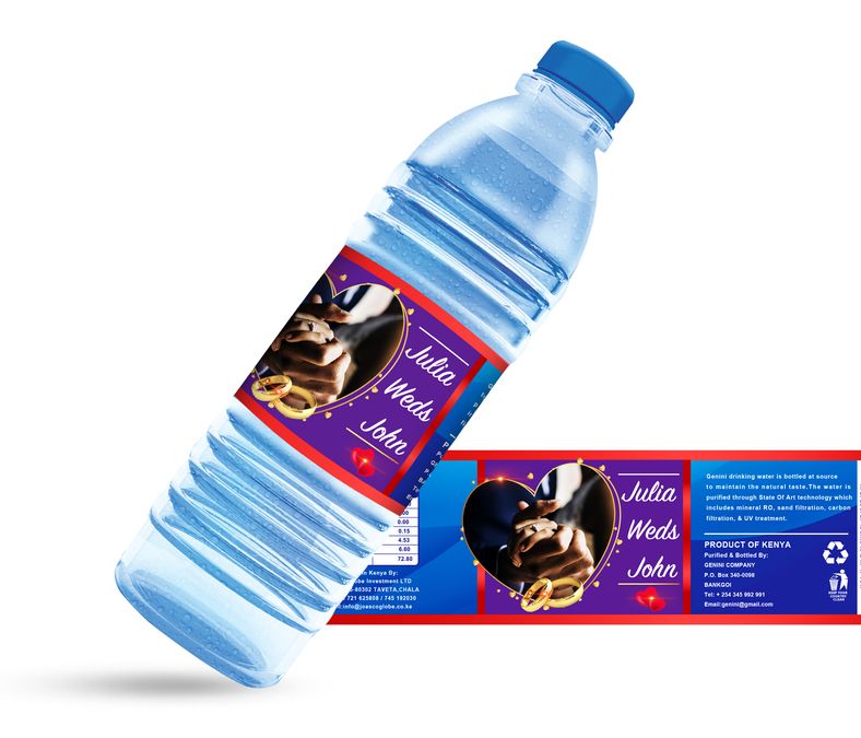customized water bottle labels