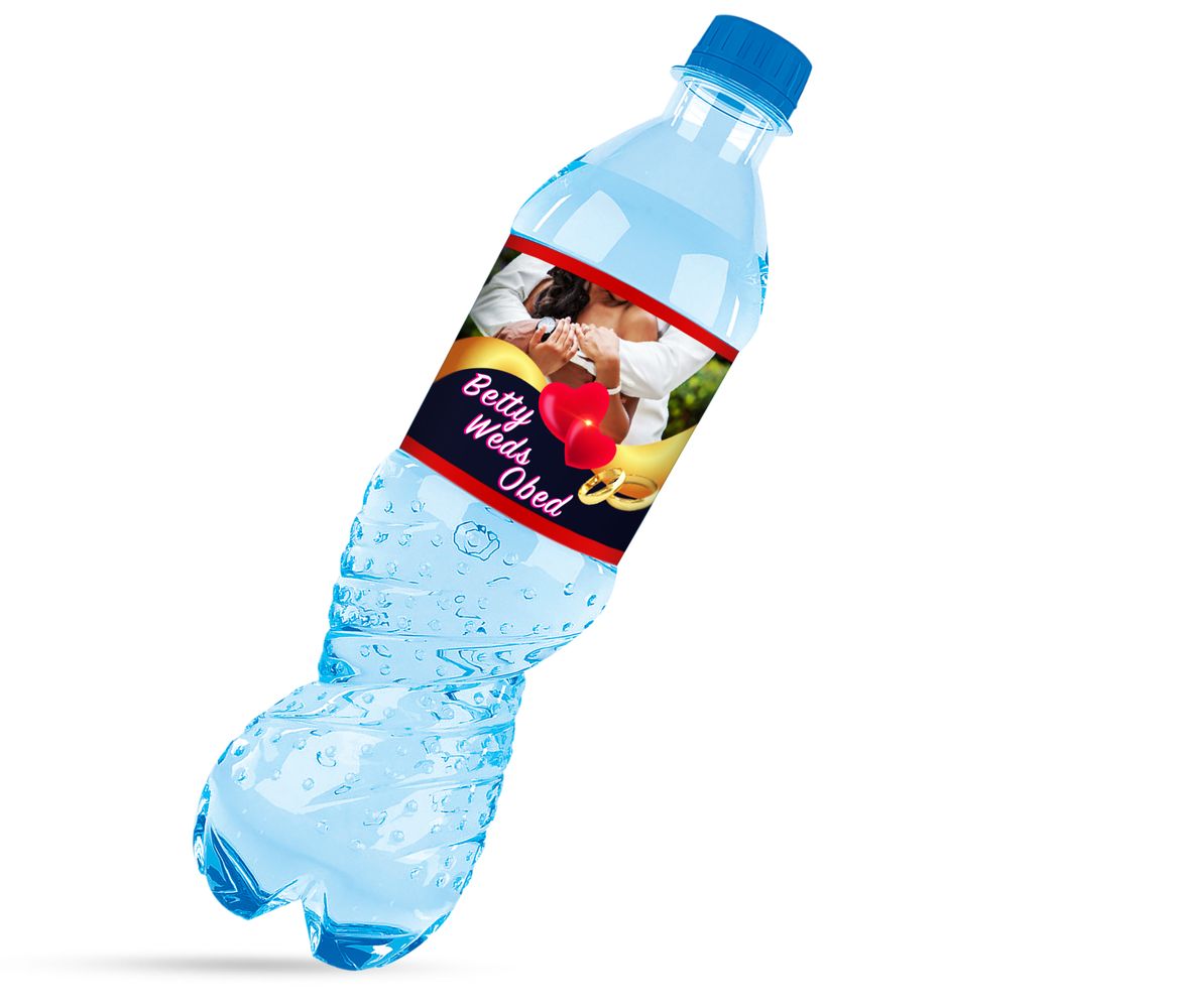 Wedding Water bottle label