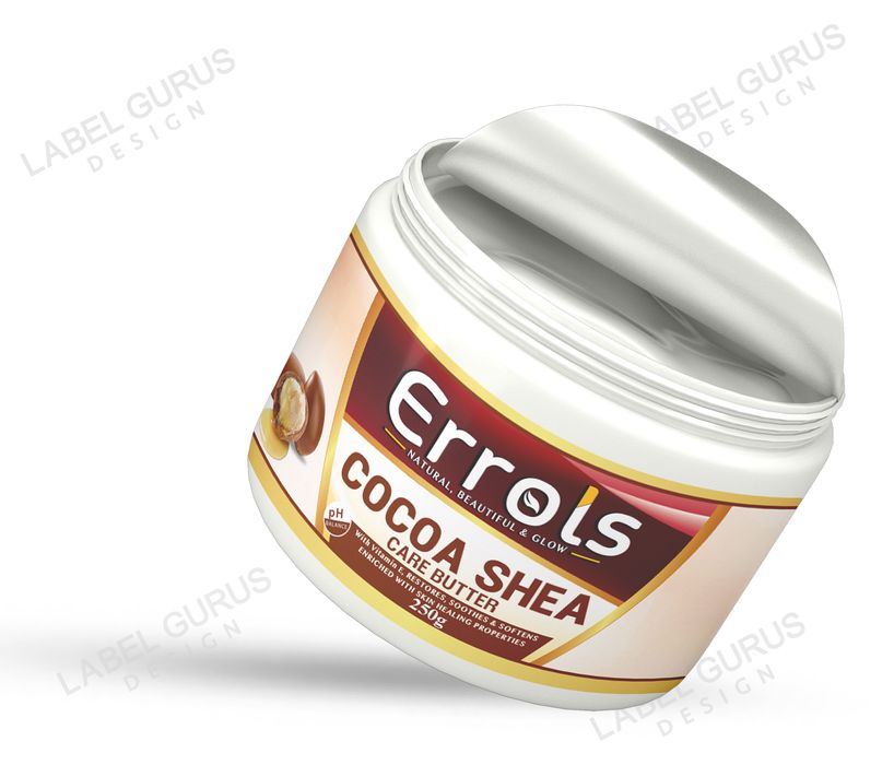 shea butter label design