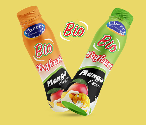yoghurt bottle labels
