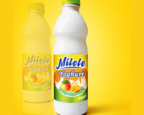 Mango yoghurt label design
