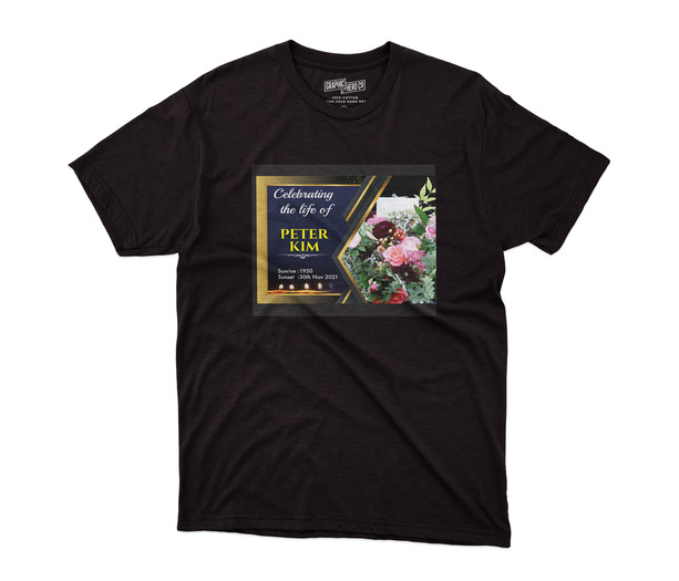 funeral program tshirt printing