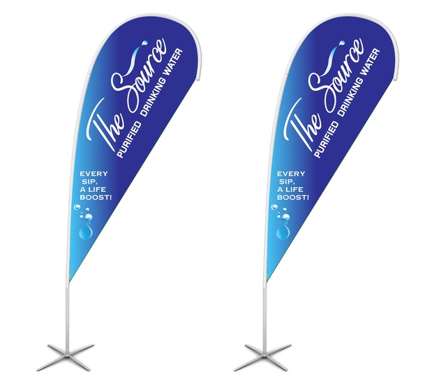 tear drop banner design and printing