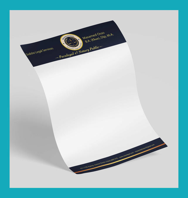 professional letterhead