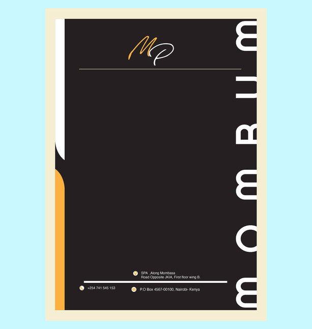 Typography on Letterheads design illustration