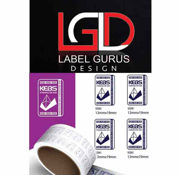 KEBS stickers printing services in Nairobi Kenya