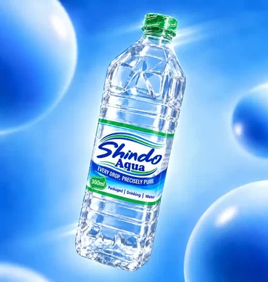 Packaged drinking water label design in Mombasa Kenya,How we designed Shindo Water label design,Four-sided water bottle label design,Transparent water bottle label design in Kenya,Custom bottled water packaging design for coastal brands